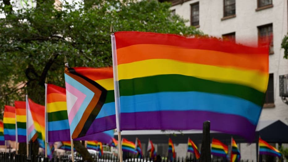 pride flag at a parade