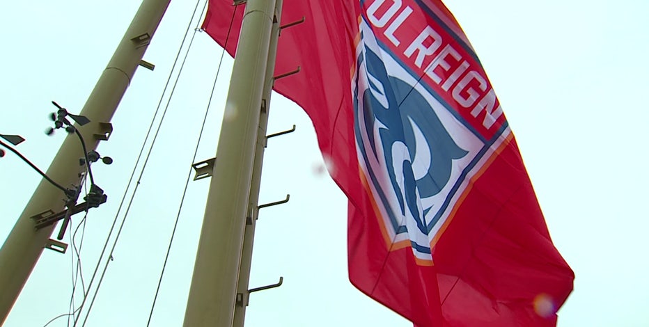 OL Reign flag hoisted atop Space Needle for first time as club enters playoffs