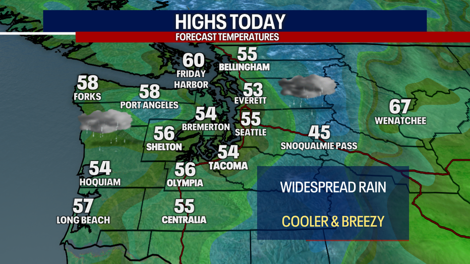 A cool, wet and windy Tuesday ahead.